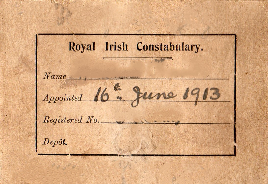 Front of an R.I.C. identification card